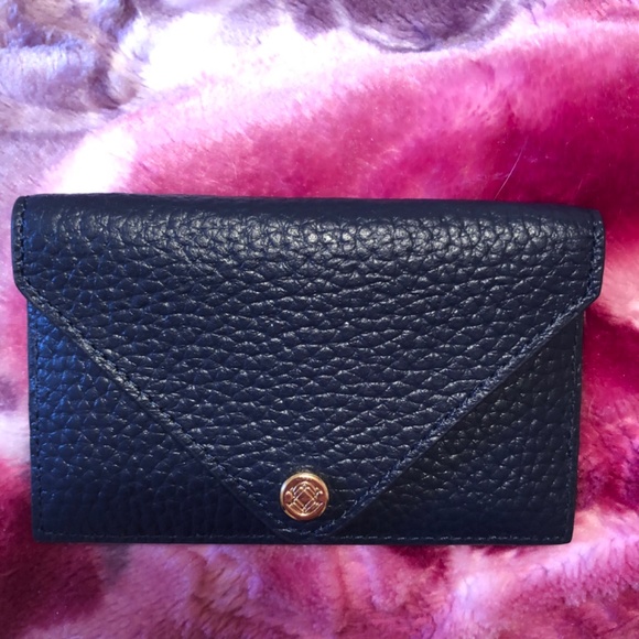 New leather  Navy Blue card holder Dagne Dover - Picture 2 of 4